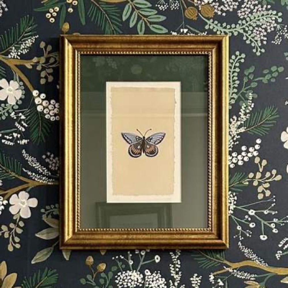 11"x14" Gold Foil Butterfly Poster Framed Wall Art Print - Rifle Paper Co.